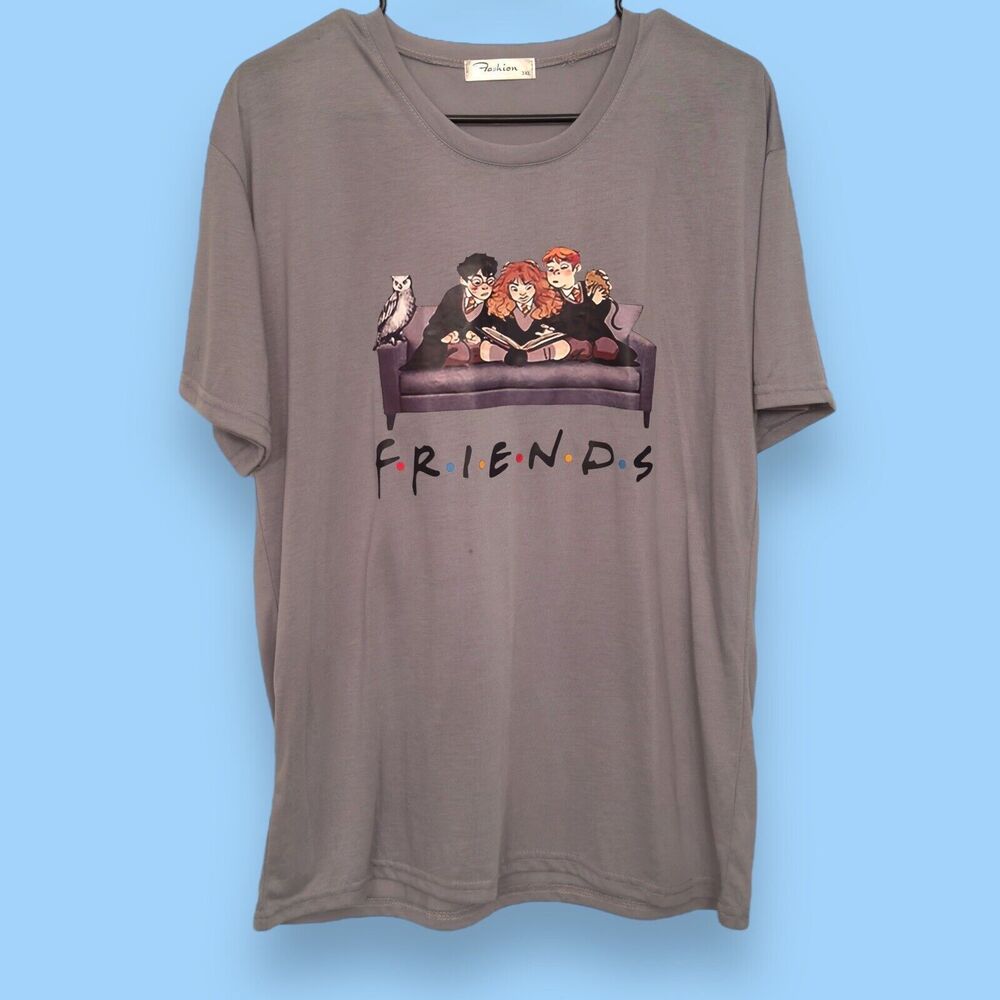 Harry Potter/Friends Parody Women's T-Shirt Funny Short Sleeve Graphic Tee 3XL